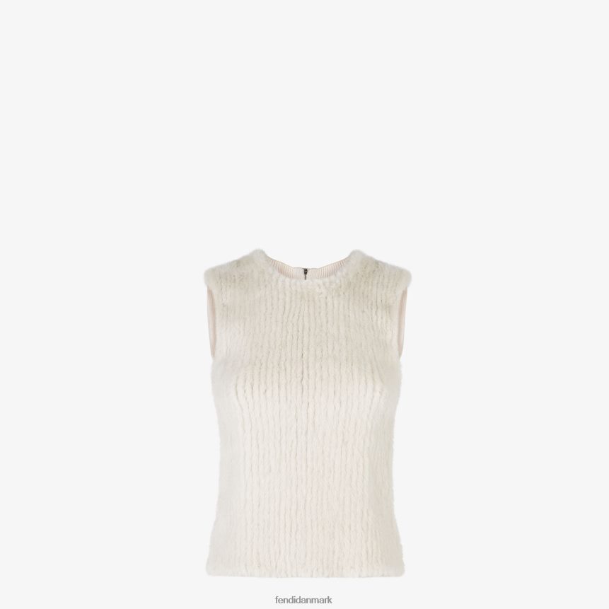 mink top Kvinder Fendi beklædning hvid A44V2D1164