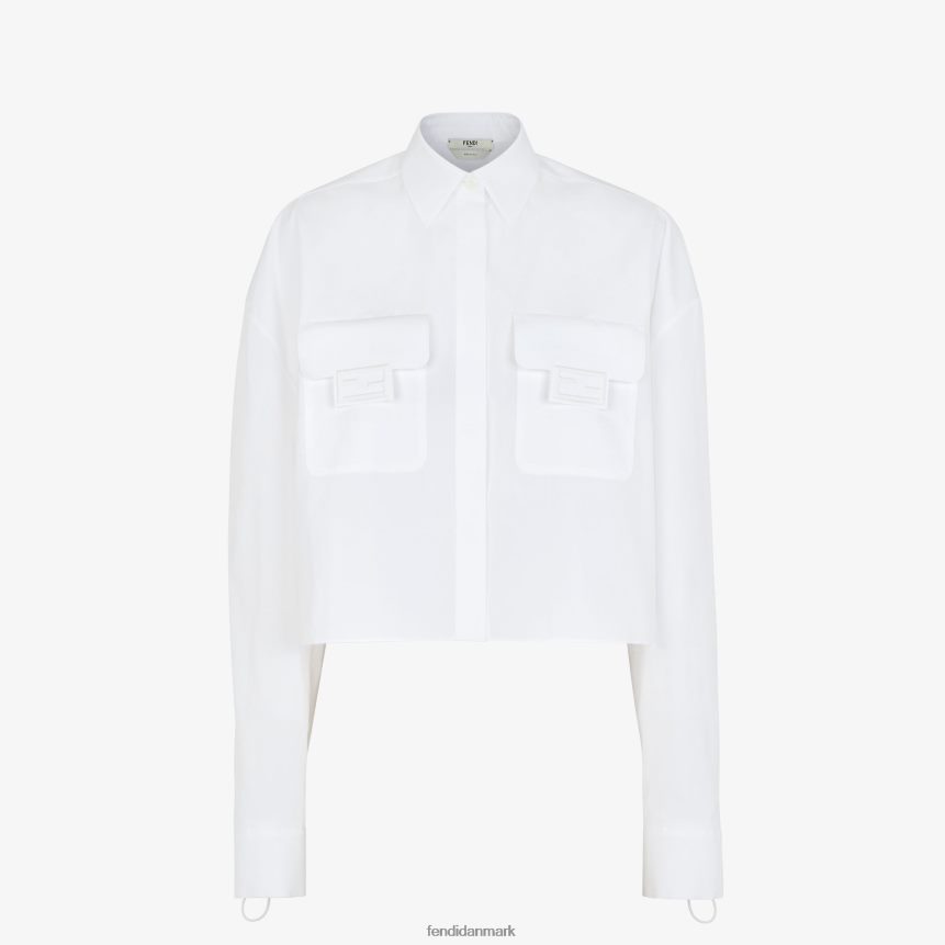poplin skjorte Kvinder Fendi beklædning hvid A44V2D1016
