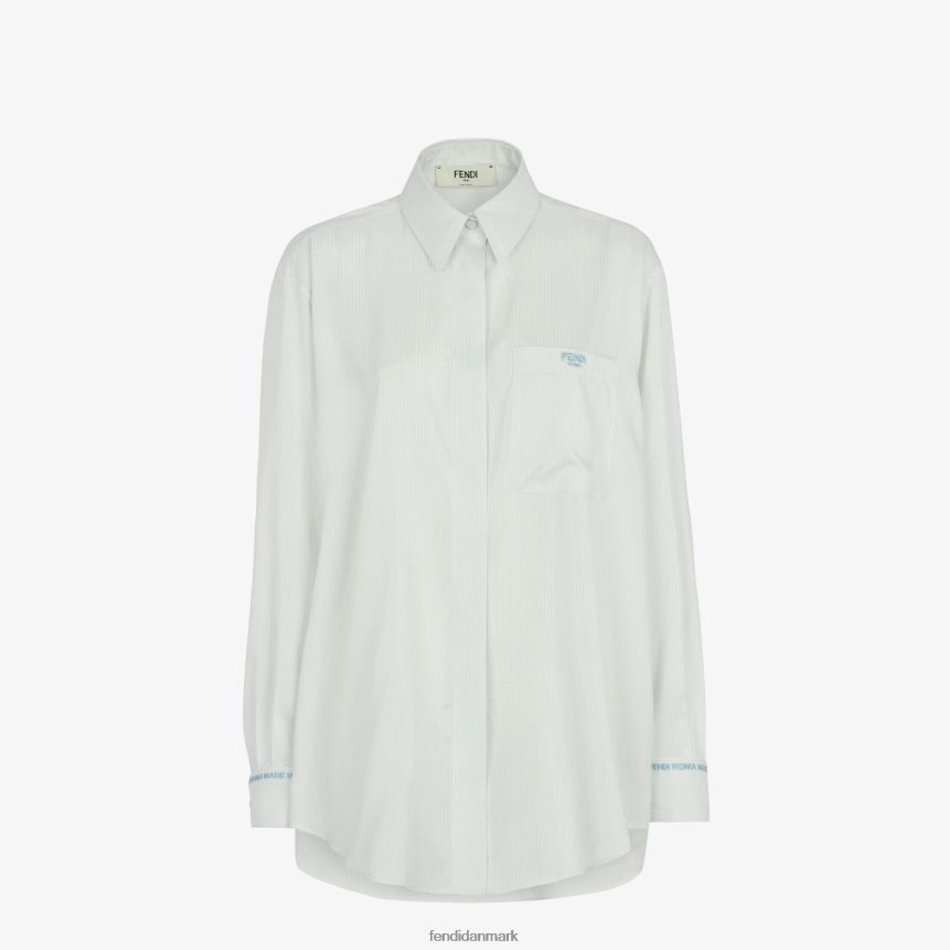 silke skjorte Kvinder Fendi beklædning lyseblå A44V2D979