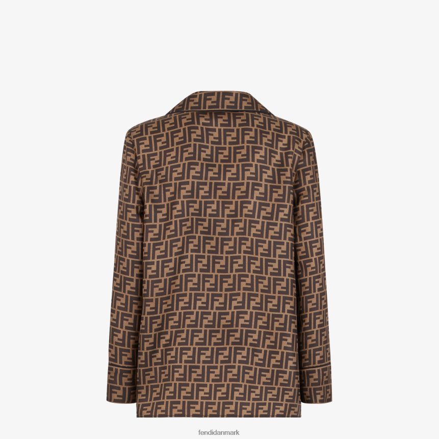 twill skjorte Kvinder Fendi beklædning Brun A44V2D971