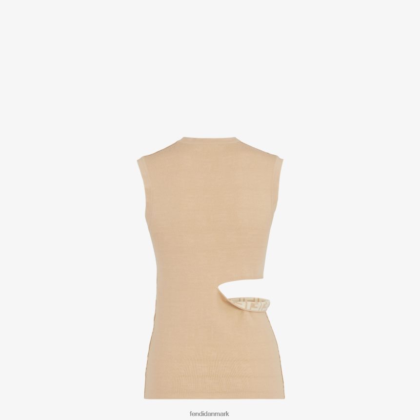 uld top Kvinder Fendi beklædning beige A44V2D1080