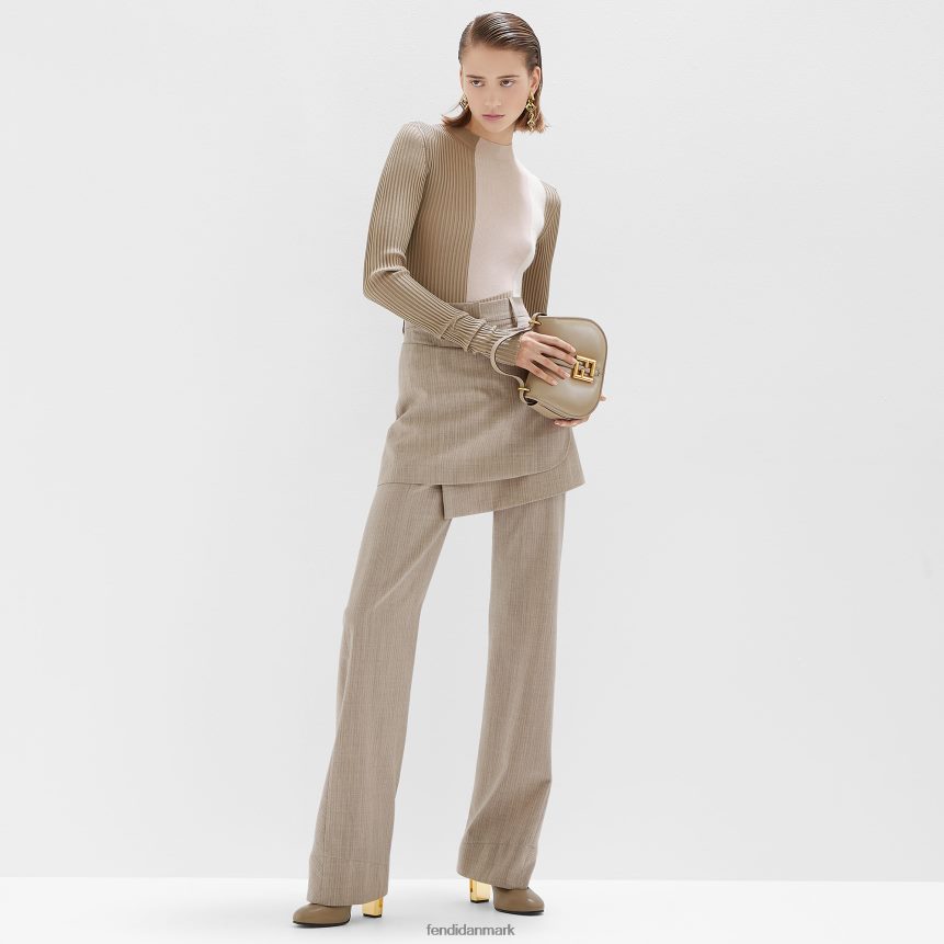 viskose og silke top Kvinder Fendi beklædning beige A44V2D954