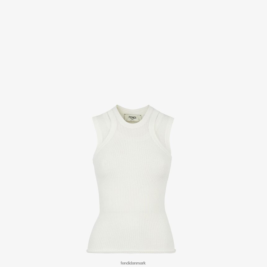 viskose top Kvinder Fendi beklædning hvid A44V2D1146