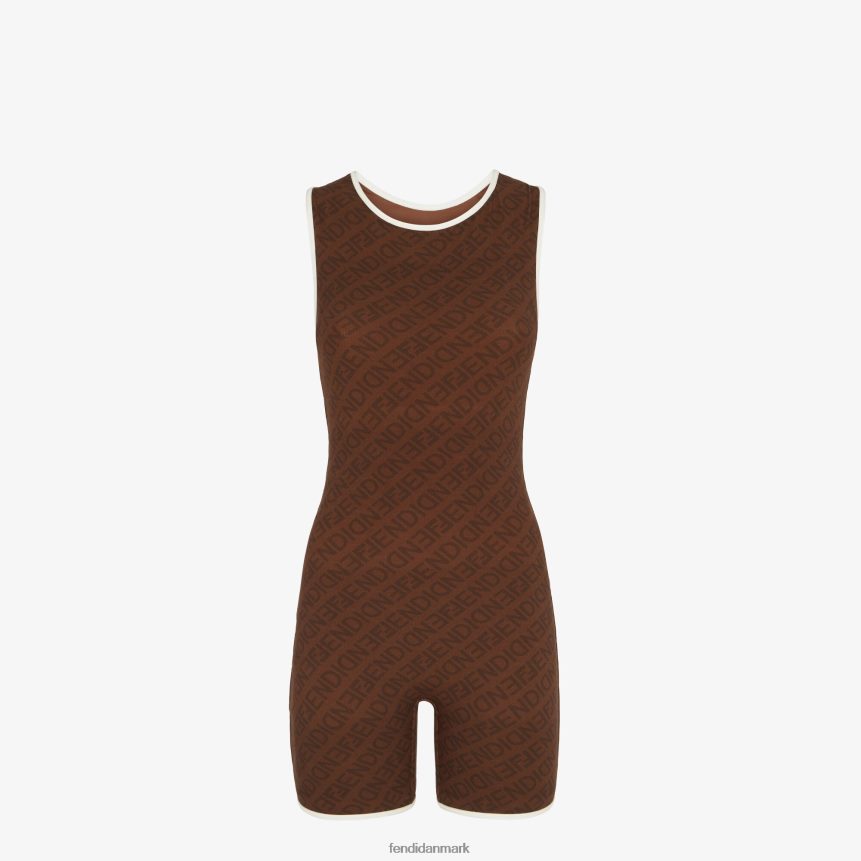 bodysuit i lycra Kvinder Fendi beklædning Brun A44V2D1056