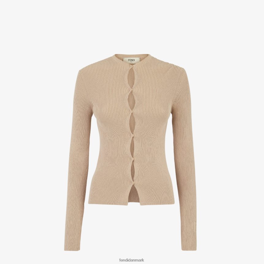 bomuld cardigan Kvinder Fendi beklædning beige A44V2D1084