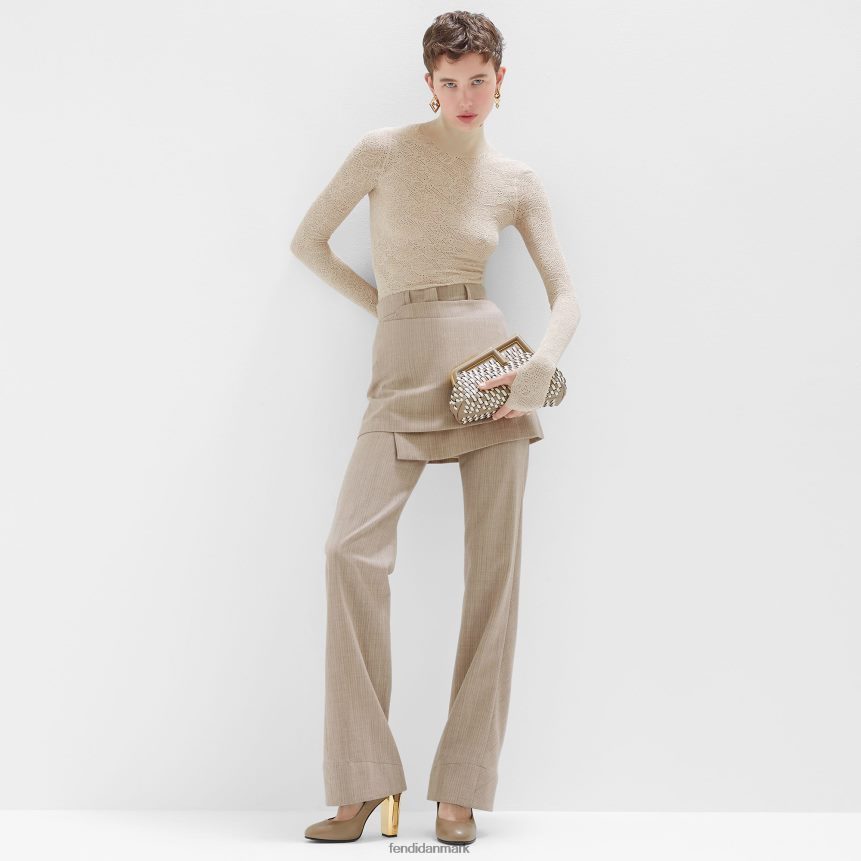 brodeviscose trøje Kvinder Fendi beklædning beige A44V2D962