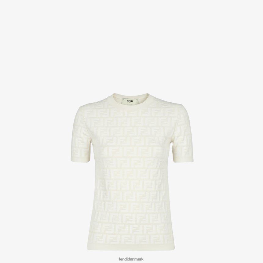 ff viskosetrøje Kvinder Fendi beklædning hvid A44V2D933