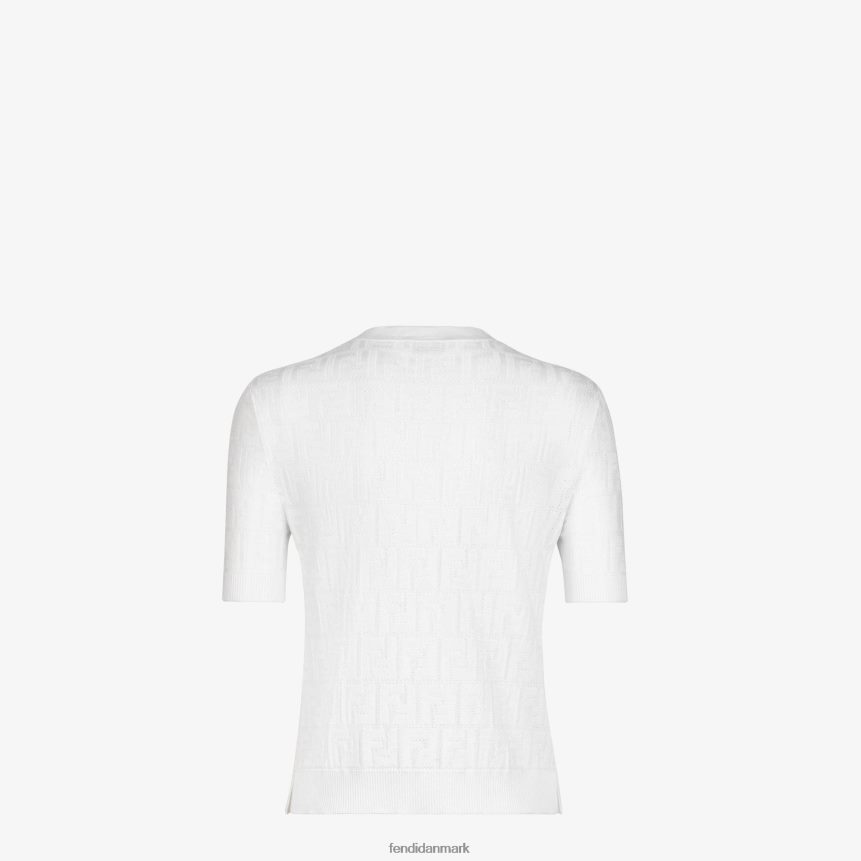sweater i viskose og bomuld Kvinder Fendi beklædning hvid A44V2D992