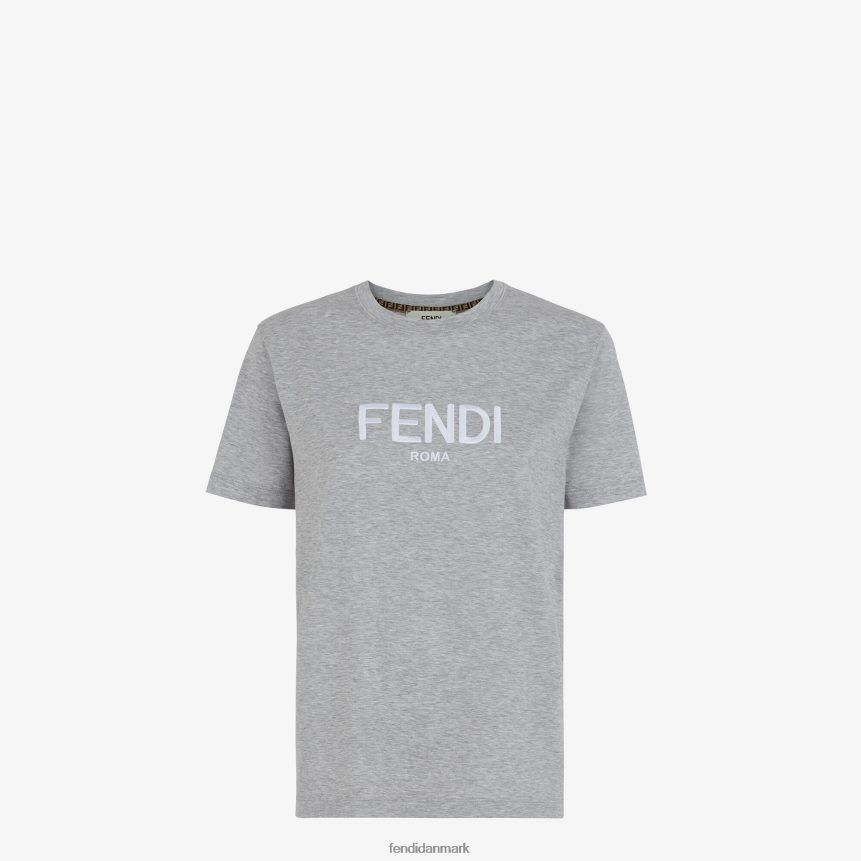 meleret bomulds t-shirt Kvinder Fendi beklædning grå A44V2D1113