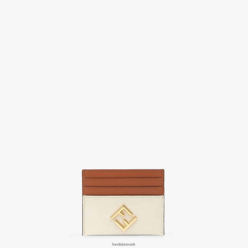 tofarvet og flad kortholder i camellia læder Kvinder Fendi tilbehør flerfarvet A44V2D1429