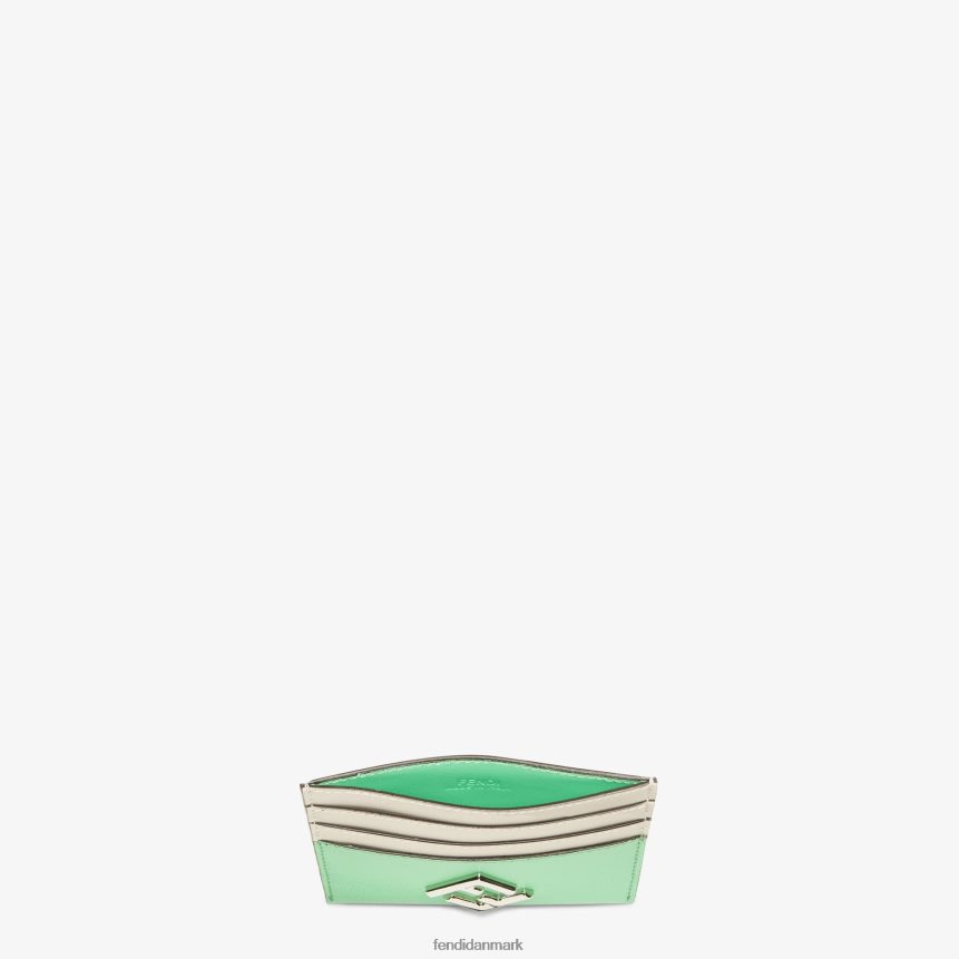 tofarvet og flad læderkortholder Kvinder Fendi tilbehør hvid A44V2D1469
