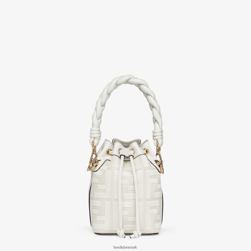 ff minitaske i lærred Kvinder Fendi tilbehør hvid A44V2D819
