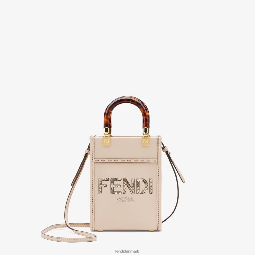 læder og elaphe mini taske Kvinder Fendi tilbehør grå A44V2D901