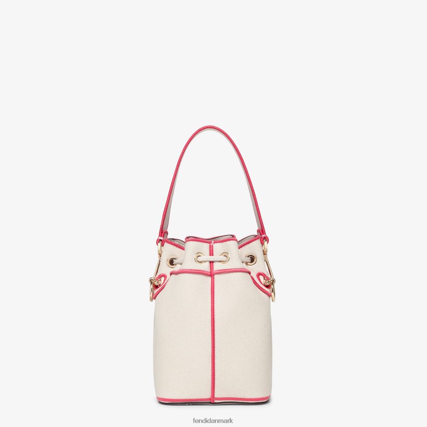 lærreds minitaske med roma-broderi Kvinder Fendi tilbehør beige A44V2D750