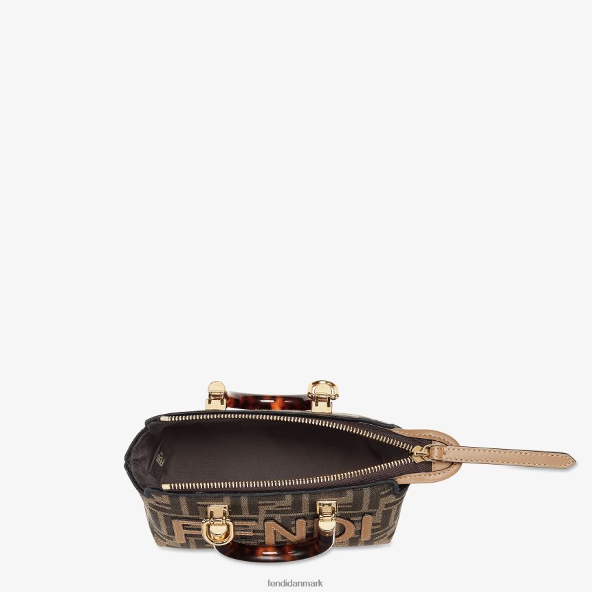 lille ff stof boston taske Kvinder Fendi tilbehør Brun A44V2D654