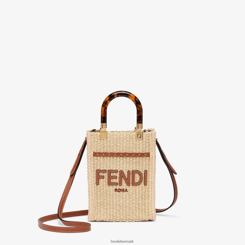 naturlig mini-taske i halm Kvinder Fendi tilbehør beige A44V2D641