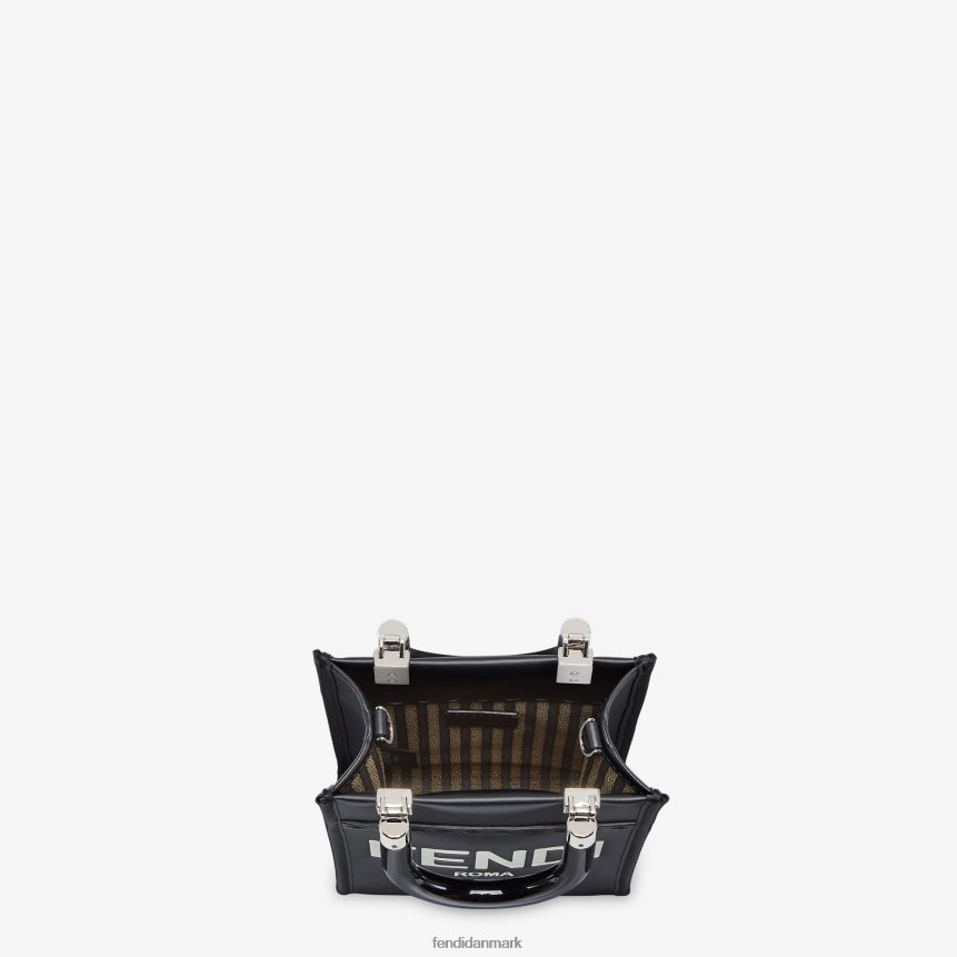 sunshine shopper mini-taske i læder Kvinder Fendi tilbehør sort A44V2D705