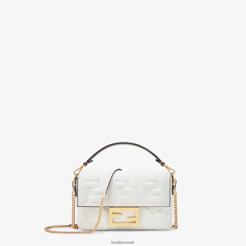 baguette mini lædertaske Kvinder Fendi tilbehør hvid A44V2D762