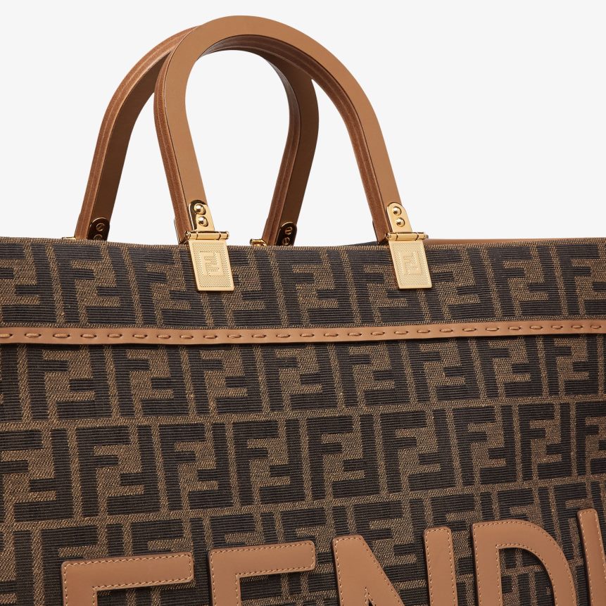 ff jacquard stof shopper Kvinder Fendi tilbehør Brun A44V2D533