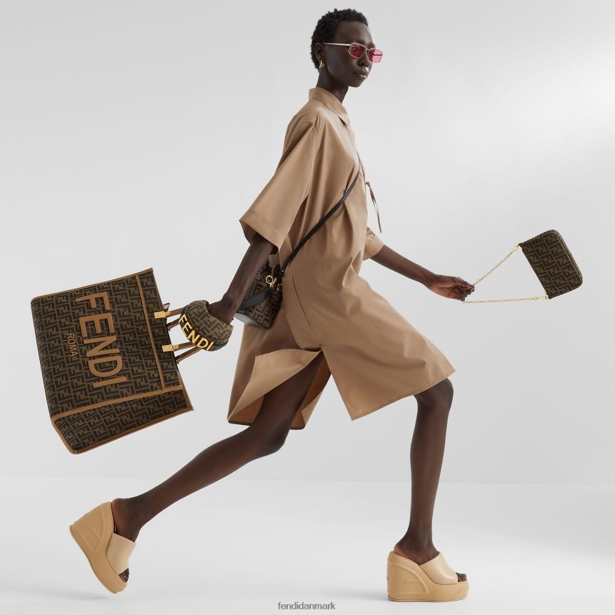 ff jacquard stof shopper Kvinder Fendi tilbehør Brun A44V2D533