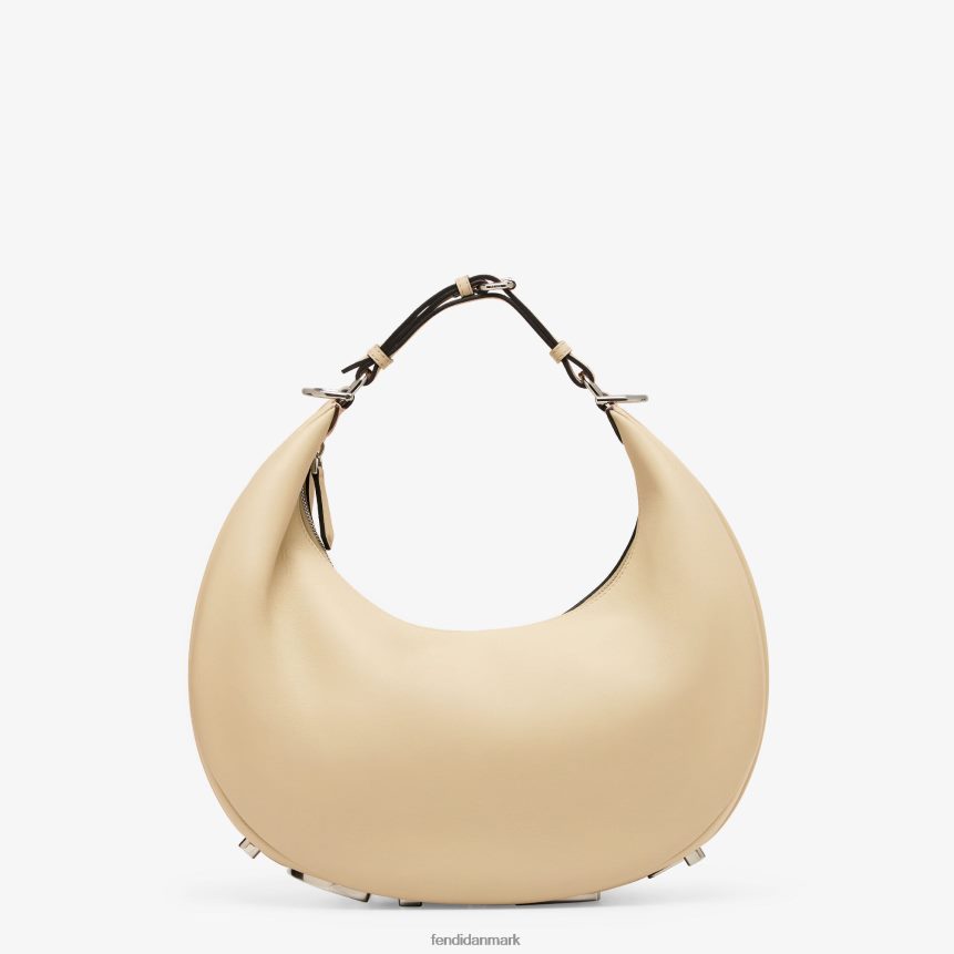 grafisk medium lædertaske Kvinder Fendi tilbehør beige A44V2D716