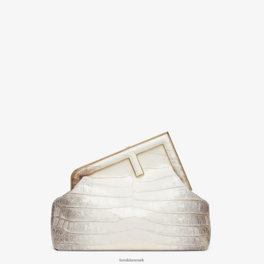 krokodilletaske i hvide nuancer Kvinder Fendi tilbehør hvid A44V2D908