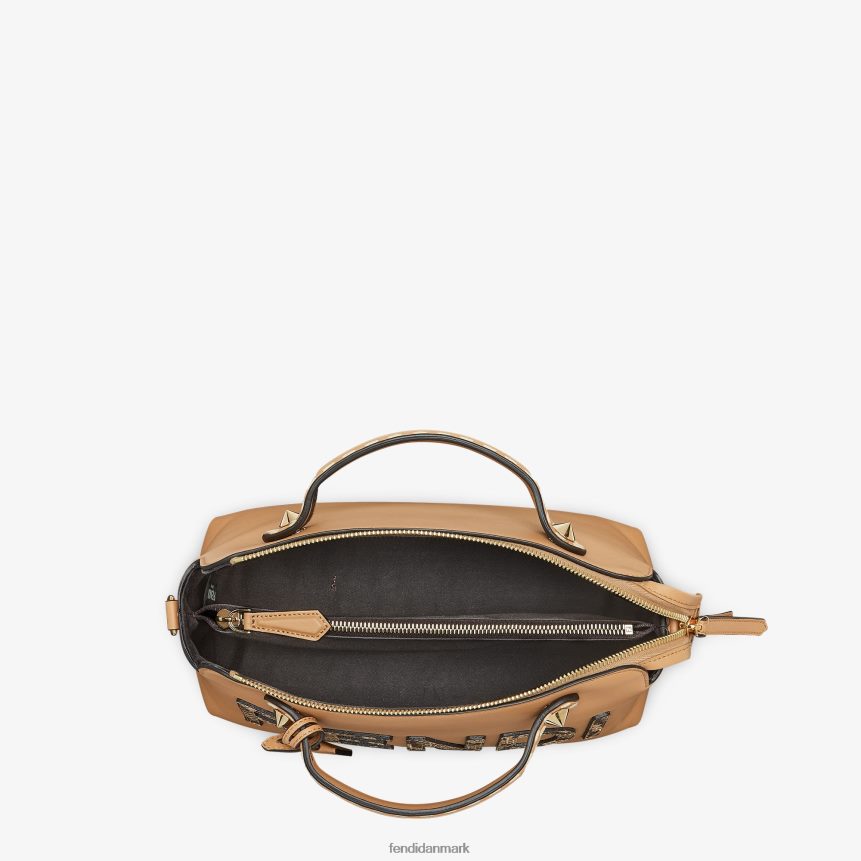 læder og elaphe boston taske Kvinder Fendi tilbehør Brun A44V2D878