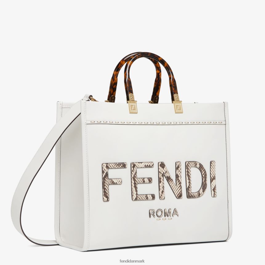 læder og elaphe shopper Kvinder Fendi tilbehør hvid A44V2D822