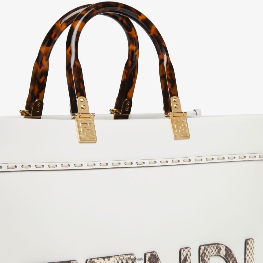 læder og elaphe shopper Kvinder Fendi tilbehør hvid A44V2D822