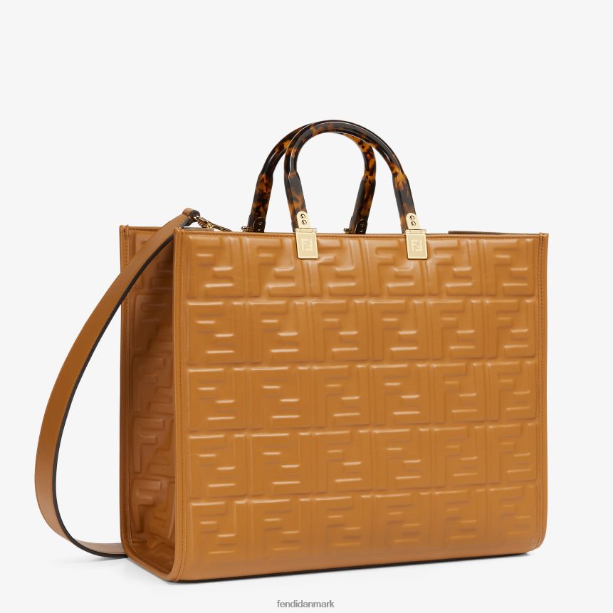 læder shopper med ff motiv Kvinder Fendi tilbehør Brun A44V2D758