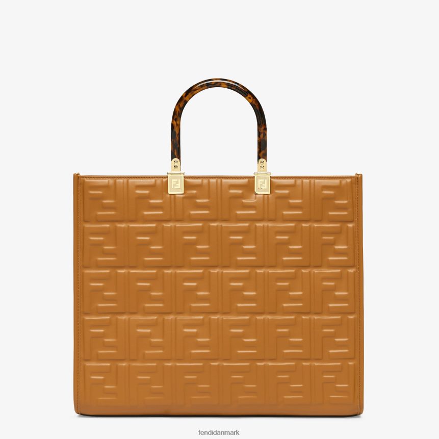 læder shopper med ff motiv Kvinder Fendi tilbehør Brun A44V2D758