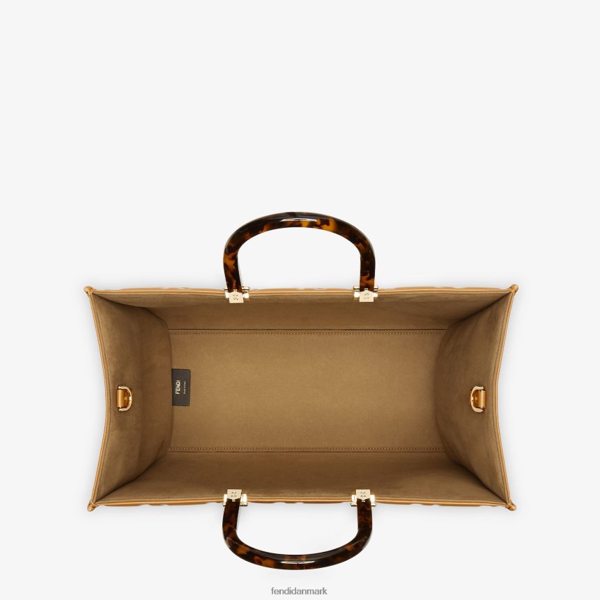 læder shopper med ff motiv Kvinder Fendi tilbehør Brun A44V2D758