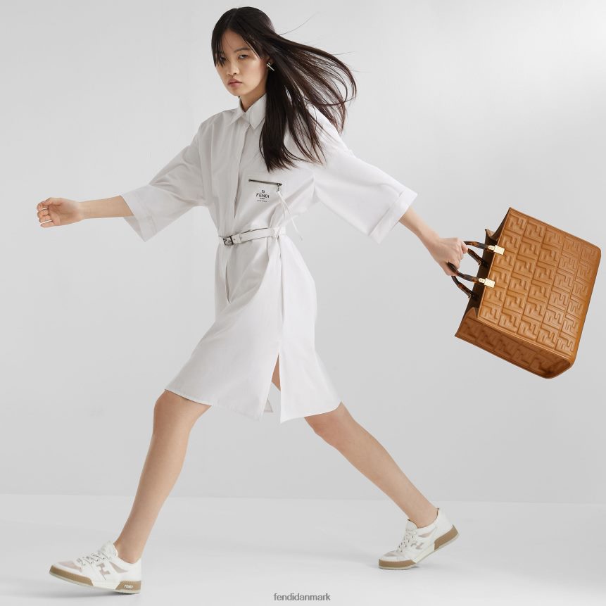 læder shopper med ff motiv Kvinder Fendi tilbehør Brun A44V2D758