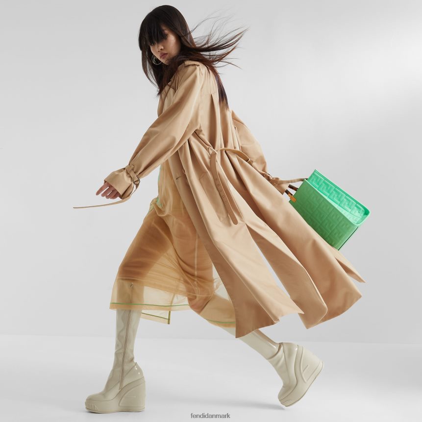 læder shopper med ff motiv Kvinder Fendi tilbehør grøn A44V2D728