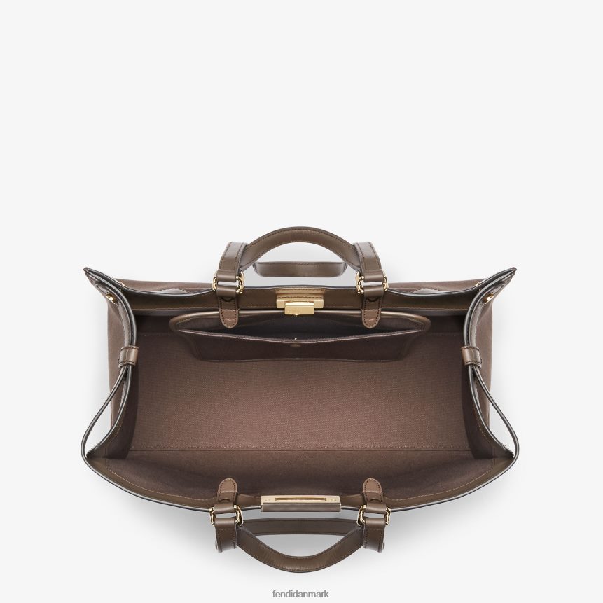 lærred shopper med ff broderi Kvinder Fendi tilbehør Brun A44V2D754