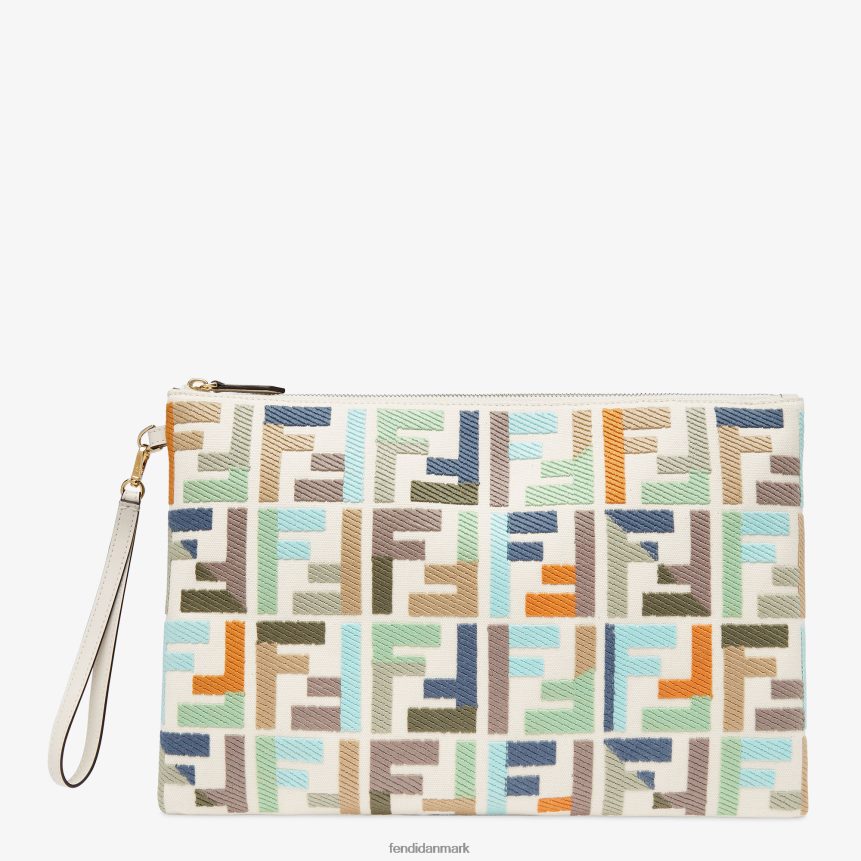 lærredspose med ff broderi Kvinder Fendi tilbehør flerfarvet A44V2D1519