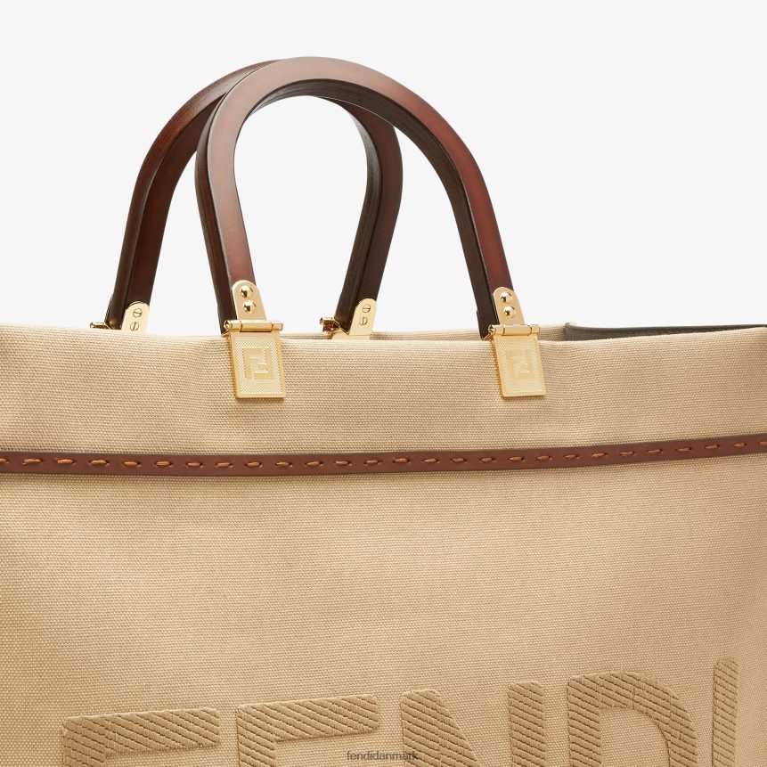 lærredstaske Kvinder Fendi tilbehør beige A44V2D880