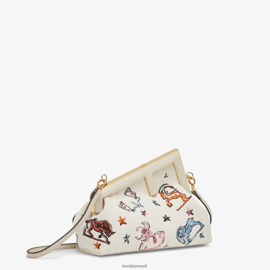 lærredstaske med astrologibroderi Kvinder Fendi tilbehør flerfarvet A44V2D633