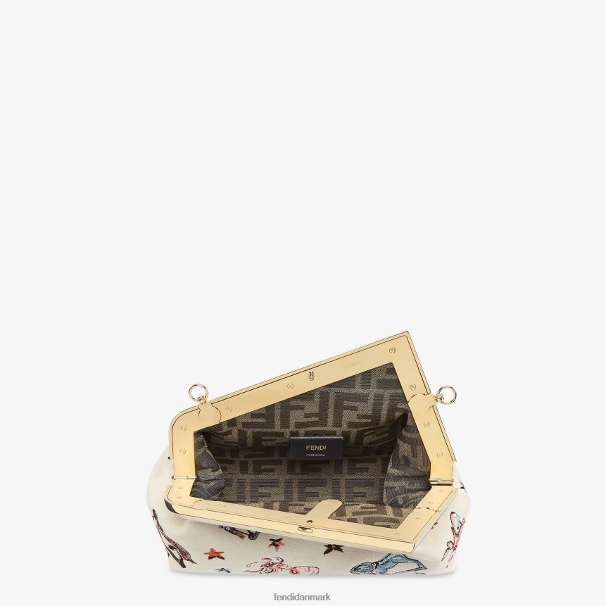 lærredstaske med astrologibroderi Kvinder Fendi tilbehør flerfarvet A44V2D633