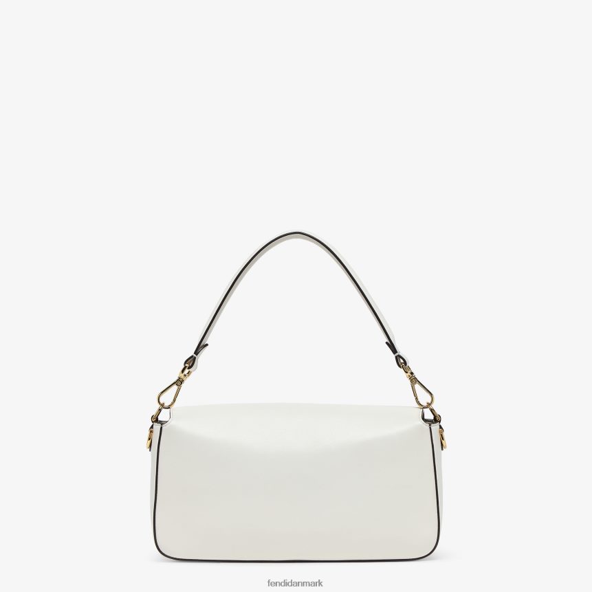 multipocket baguette lædertaske Kvinder Fendi tilbehør hvid A44V2D557