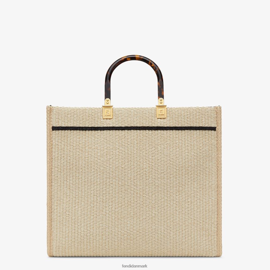 naturlig halm shopper Kvinder Fendi tilbehør sort A44V2D896