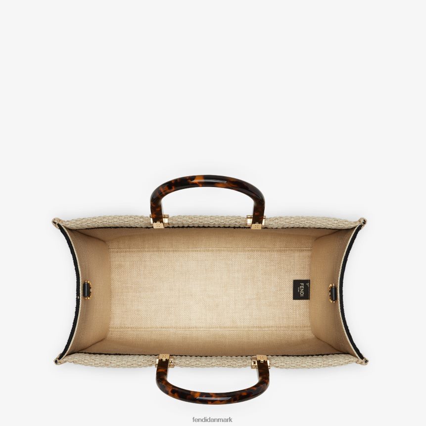 naturlig halm shopper Kvinder Fendi tilbehør sort A44V2D896