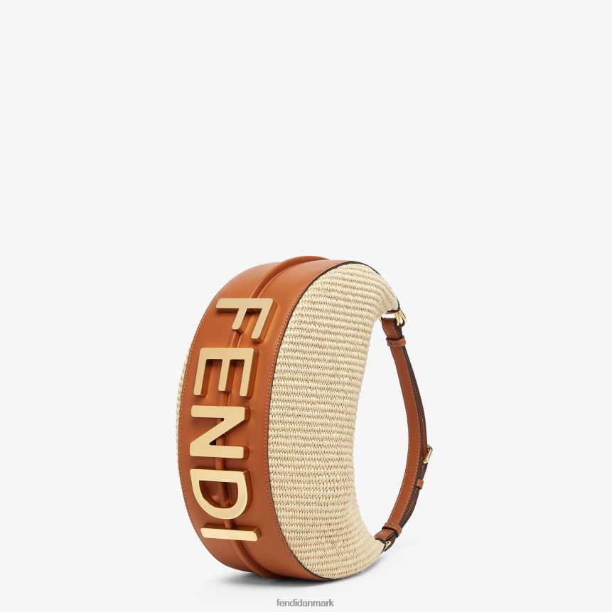 naturlig halmpose Kvinder Fendi tilbehør beige A44V2D564