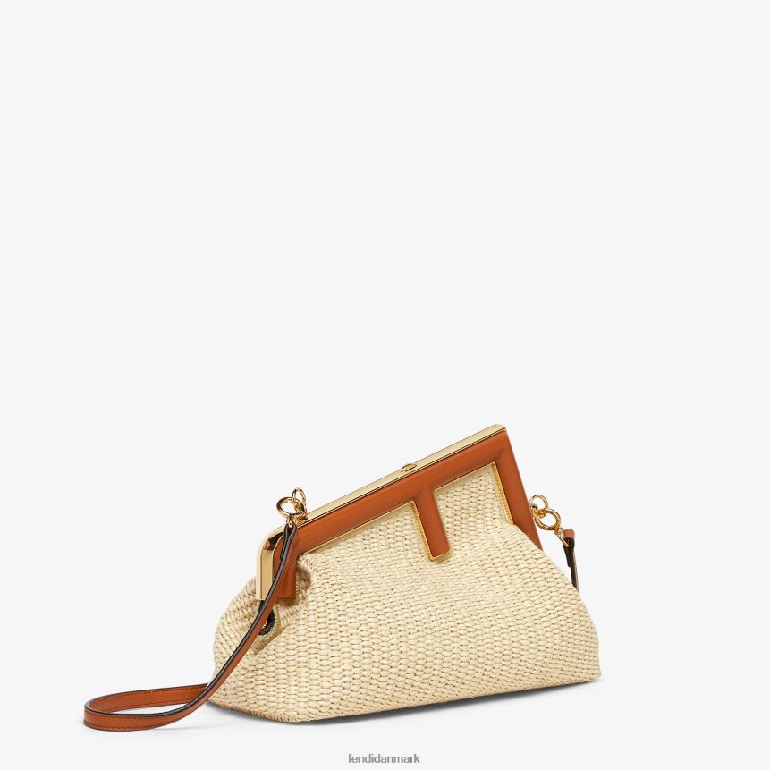 naturlig halmpose Kvinder Fendi tilbehør beige A44V2D592