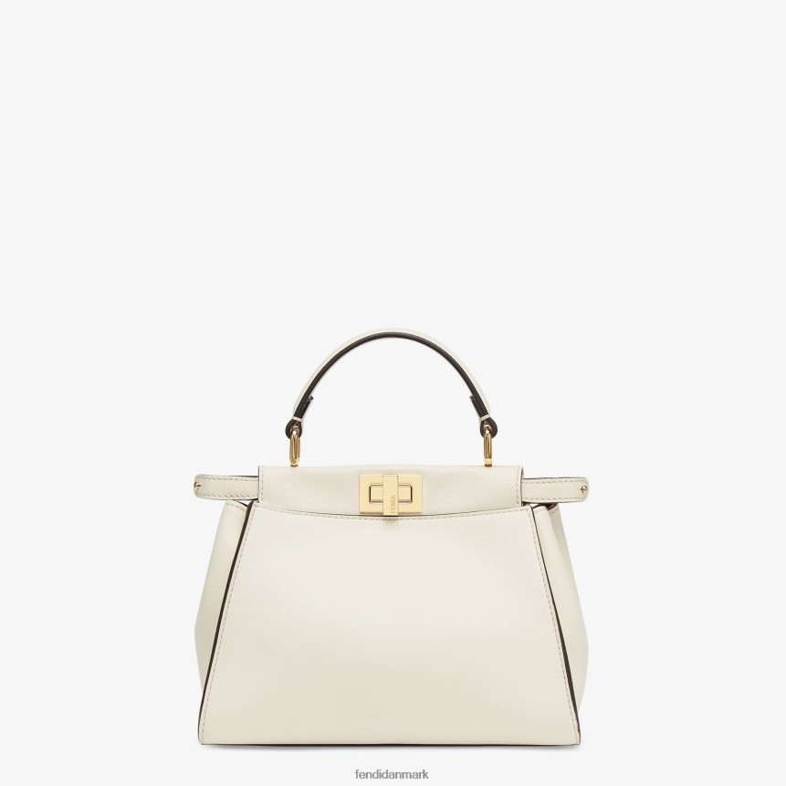 peekaboo mini lædertaske Kvinder Fendi tilbehør hvid A44V2D916
