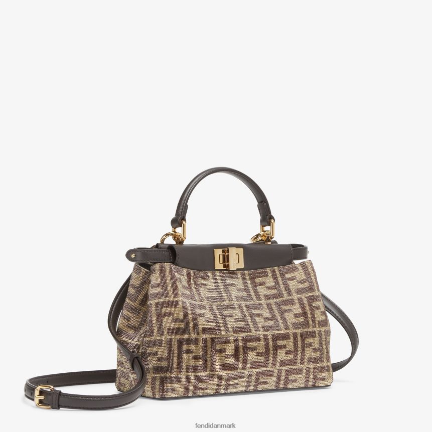 perlepose med tofarvet ff-motiv Kvinder Fendi tilbehør Brun A44V2D608