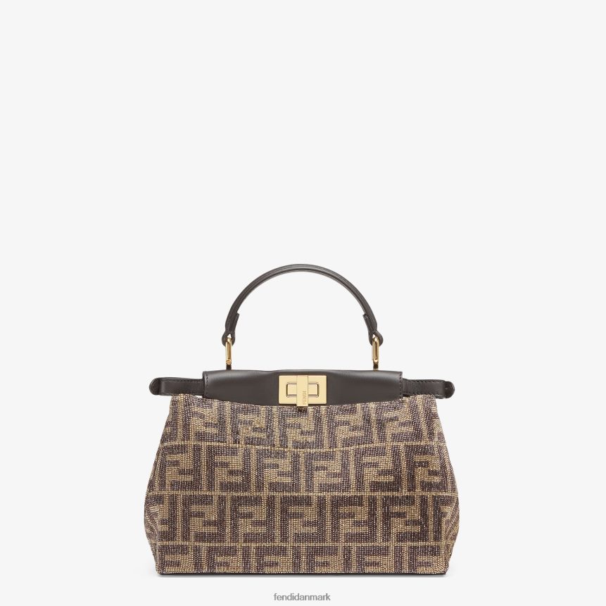 perlepose med tofarvet ff-motiv Kvinder Fendi tilbehør Brun A44V2D608