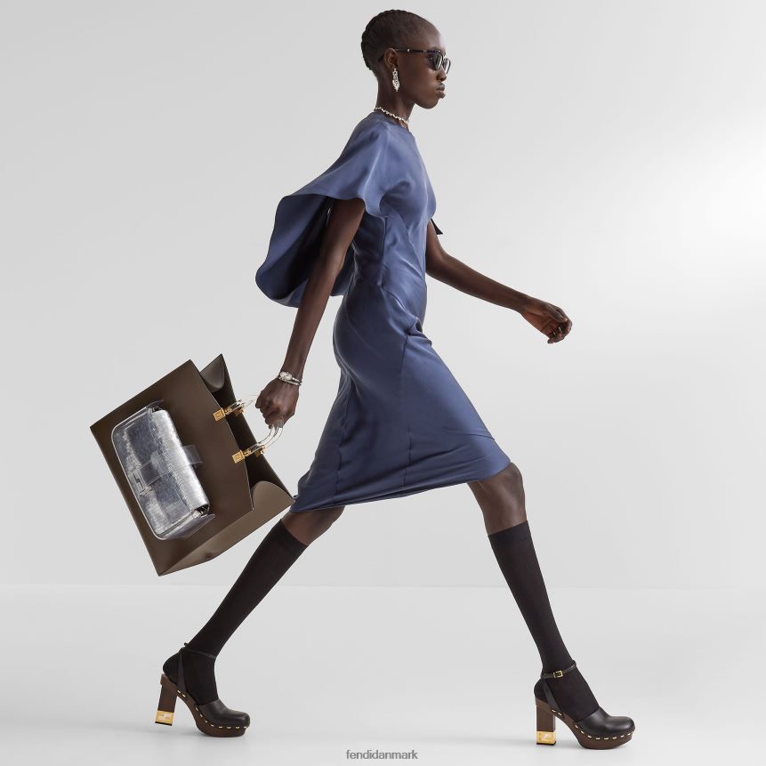 re-edition taske i aluminiumsfarvede pailletter Kvinder Fendi tilbehør sølv A44V2D795