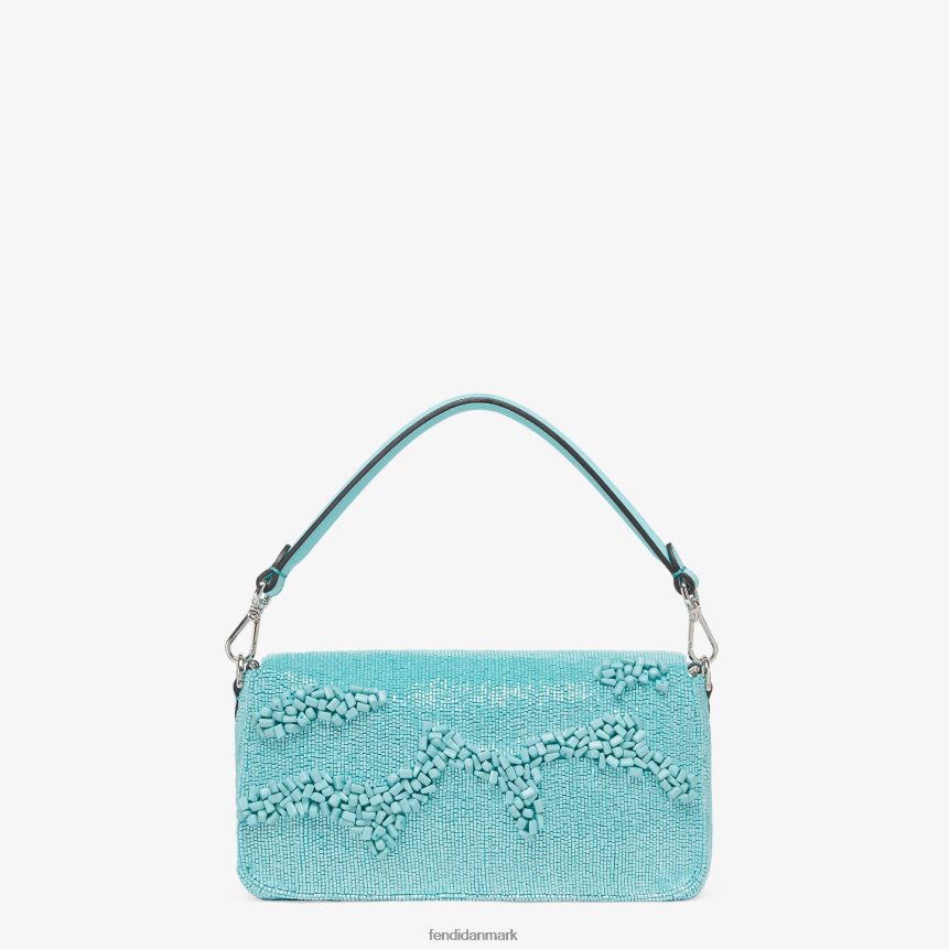 re-edition taske i sten og perler Kvinder Fendi tilbehør lyseblå A44V2D782