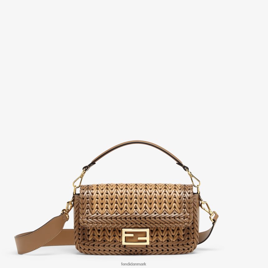 sammenflettet lædertaske Kvinder Fendi tilbehør Brun A44V2D658
